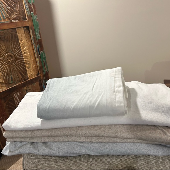 Boll & Branch King Size Ombre Oak/Shore Flannel Duvet and 2 King Size Shams SET - Picture 6 of 16